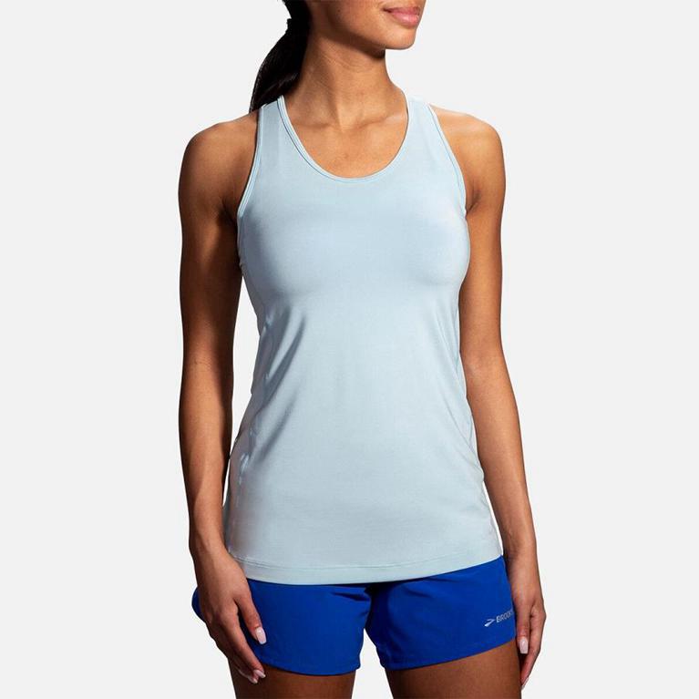 Brooks Women's PICK-UP Running Tank Top - Blue - Canada (KTJDN-5287)